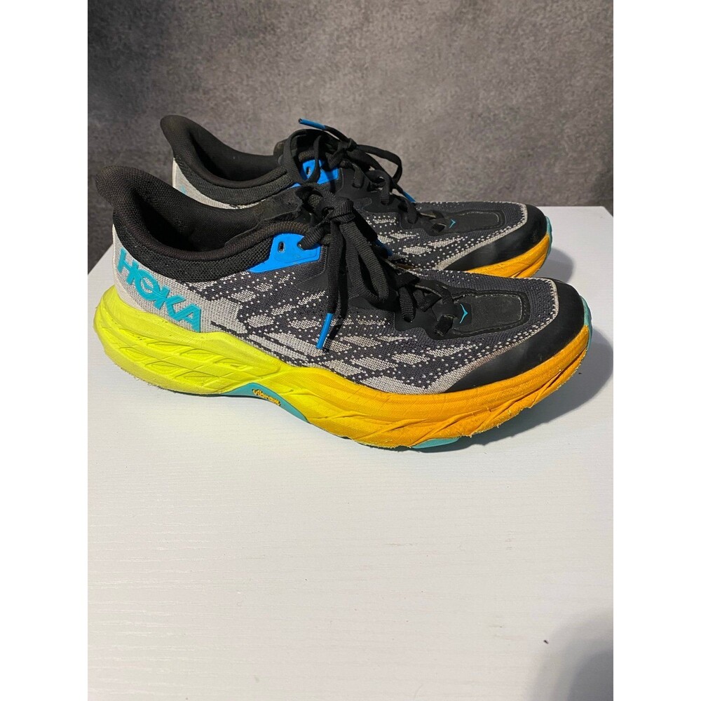 HOKA Speedgoat 5 Women's Trail Running Shoes Size 9B Vibram Megagrip Black - Picture 3 of 8